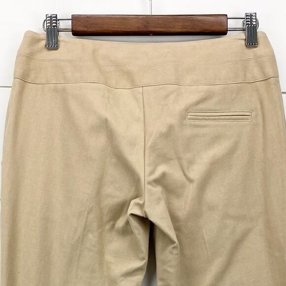 Fashionista 100% Silk Ankle Pants Mid Rise Tan Career Made In USA Women's  2‎ - Picture 5 of 11